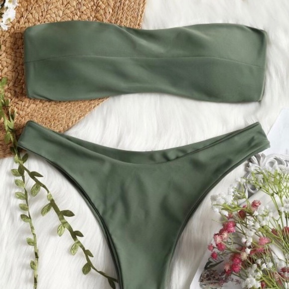 ZAFUL Bandeau Bikini BNWT 🌿 - Picture 1 of 6
